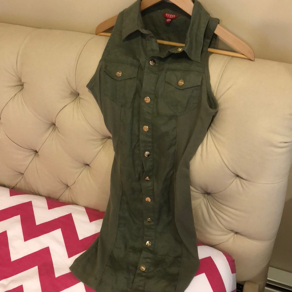 Army Green Guess Dress